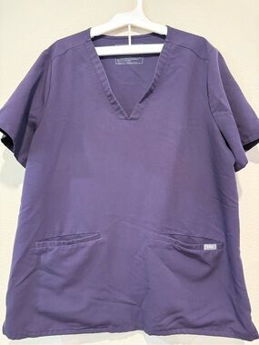 FIGS Women's Purple V-Neck Scrub Top